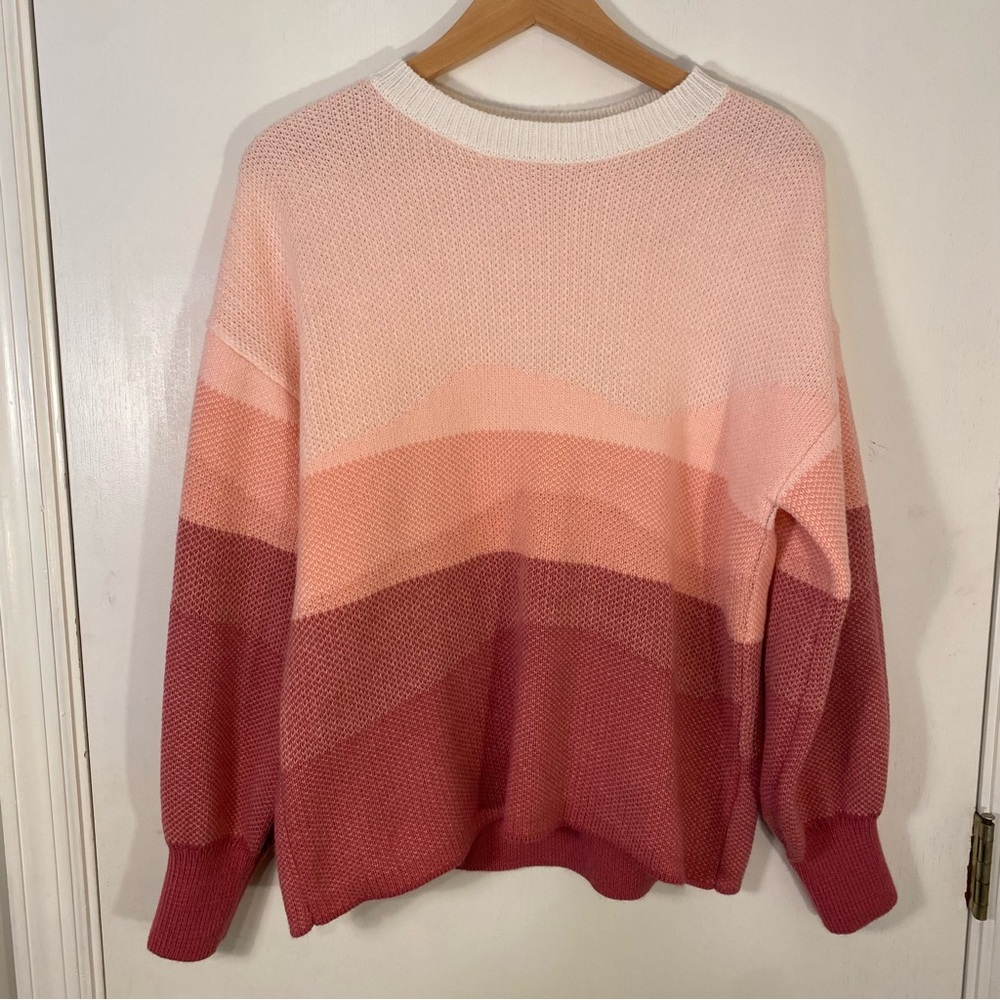 Time and True Pink Ombré Knit Sweater